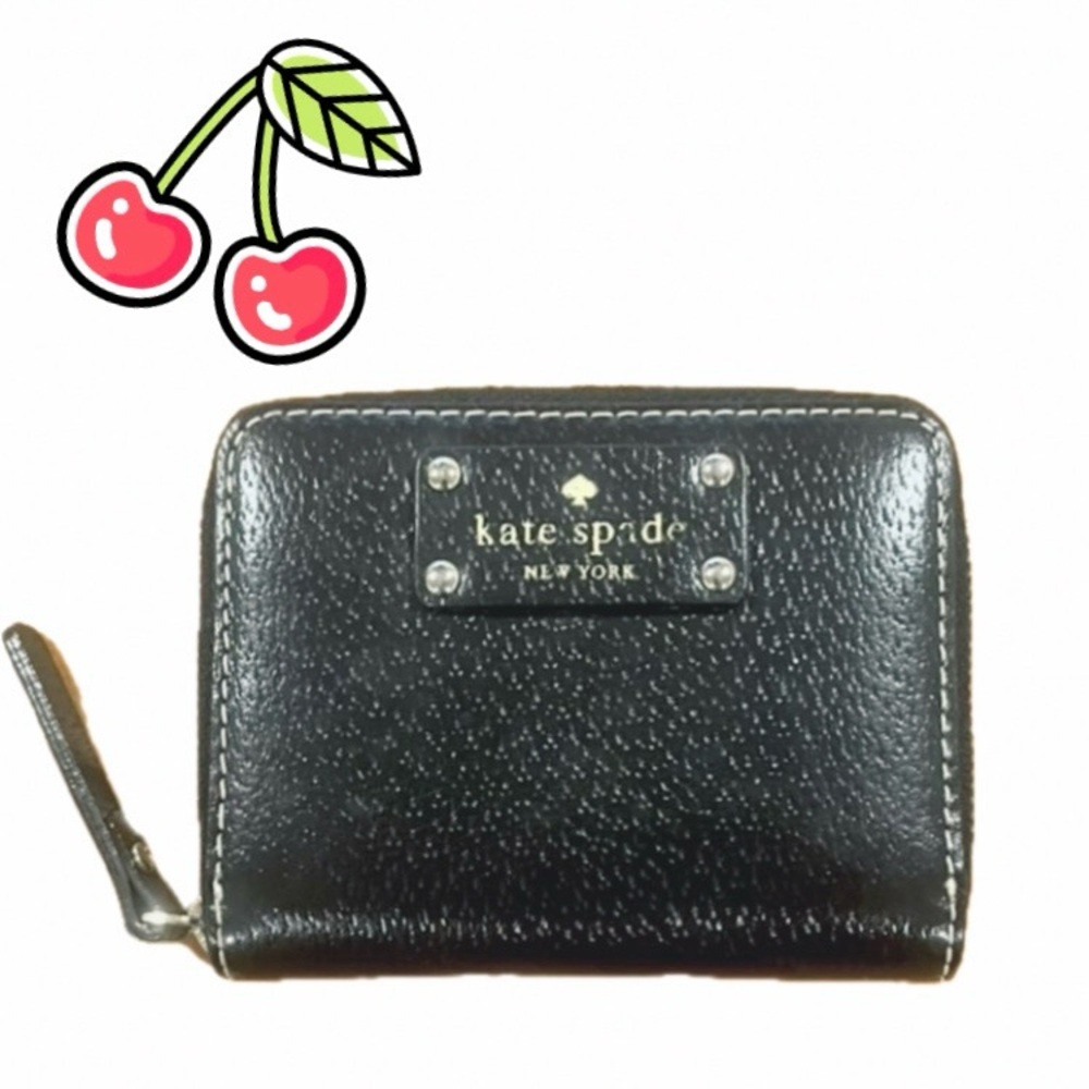 Kate Spade Wellesley Cara Black Textured Small Wallet
